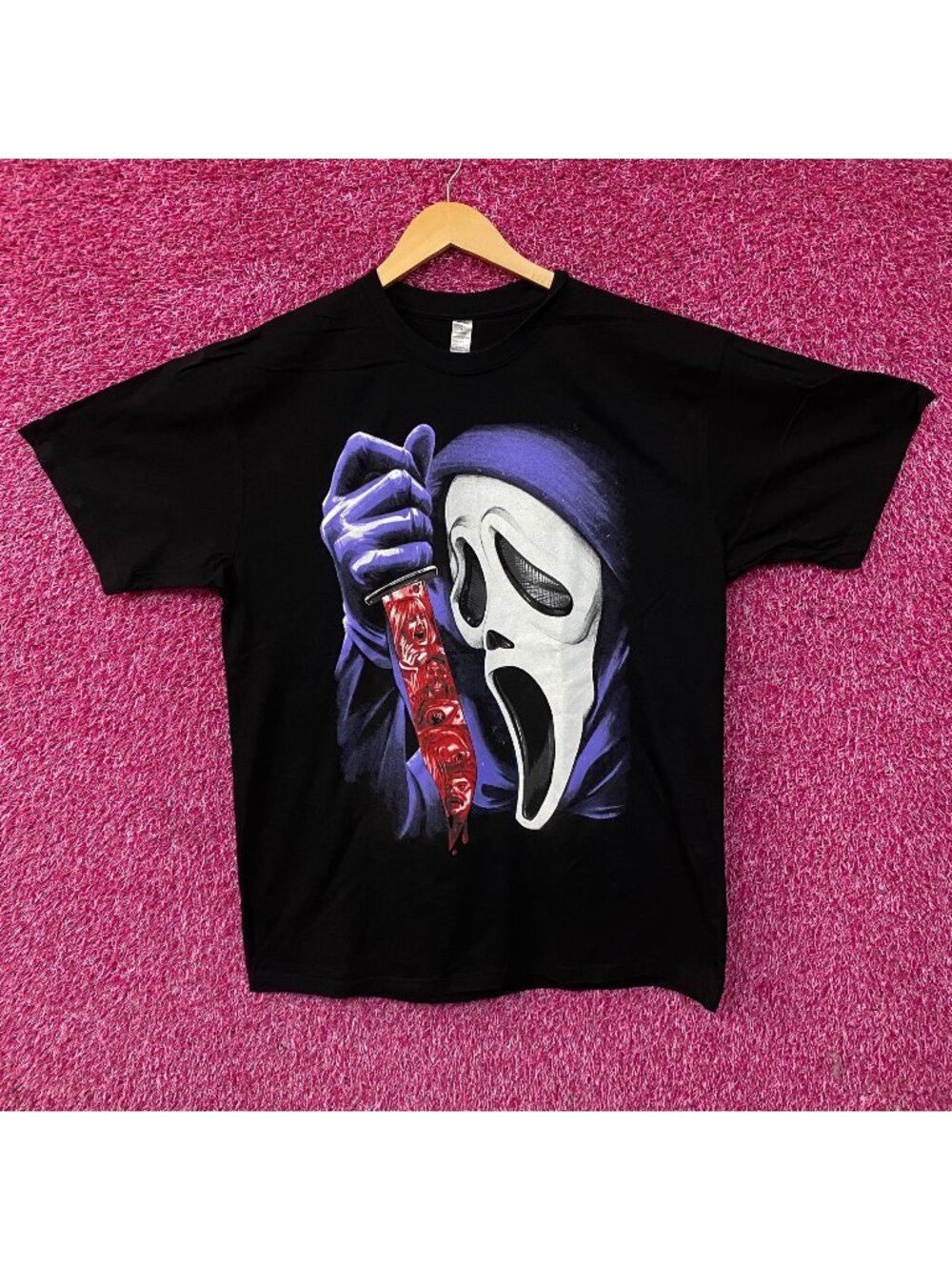 Scream Ghostface Horror Movie Graphic T-Shirt Large